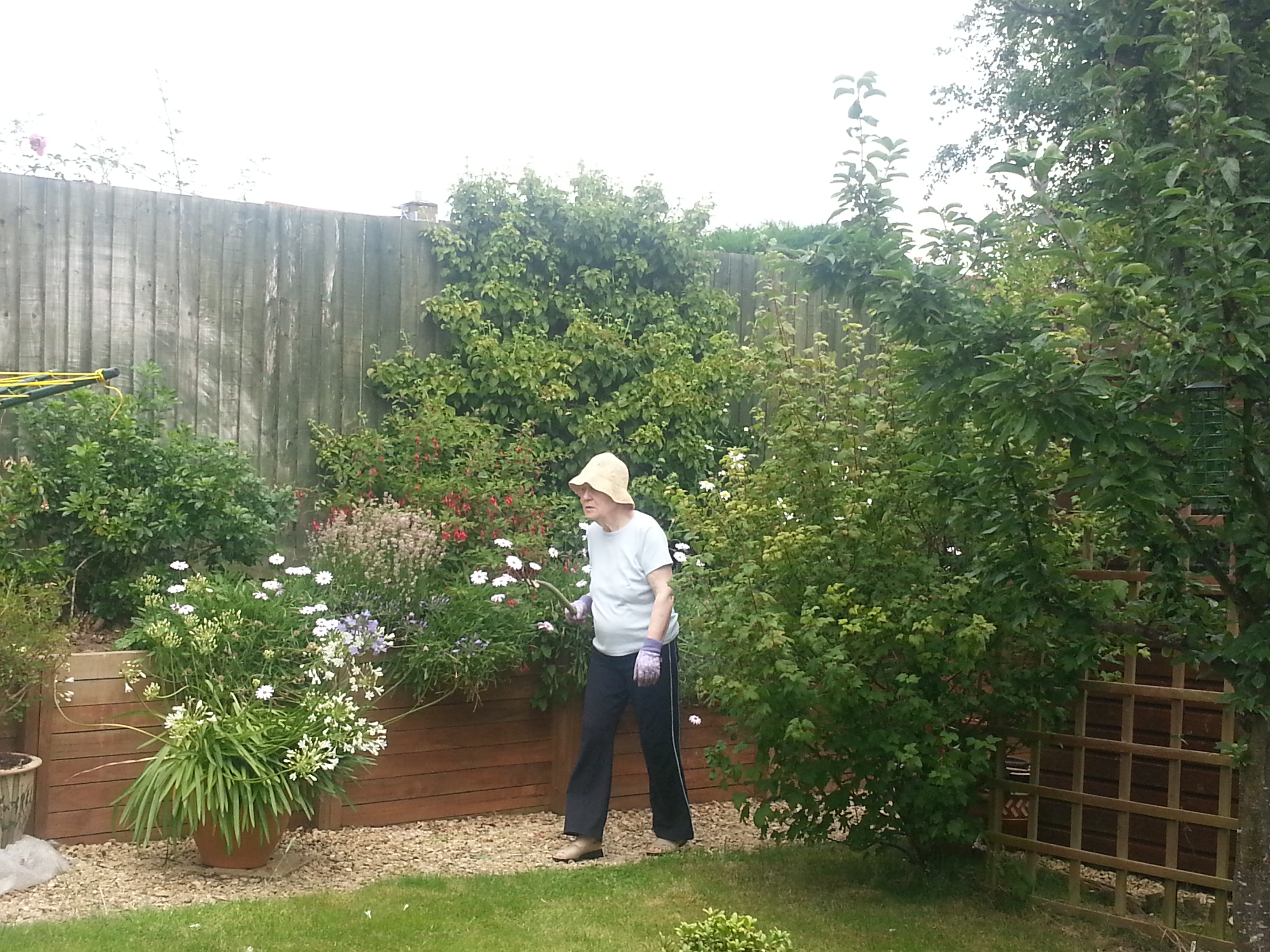 Mum in the garden