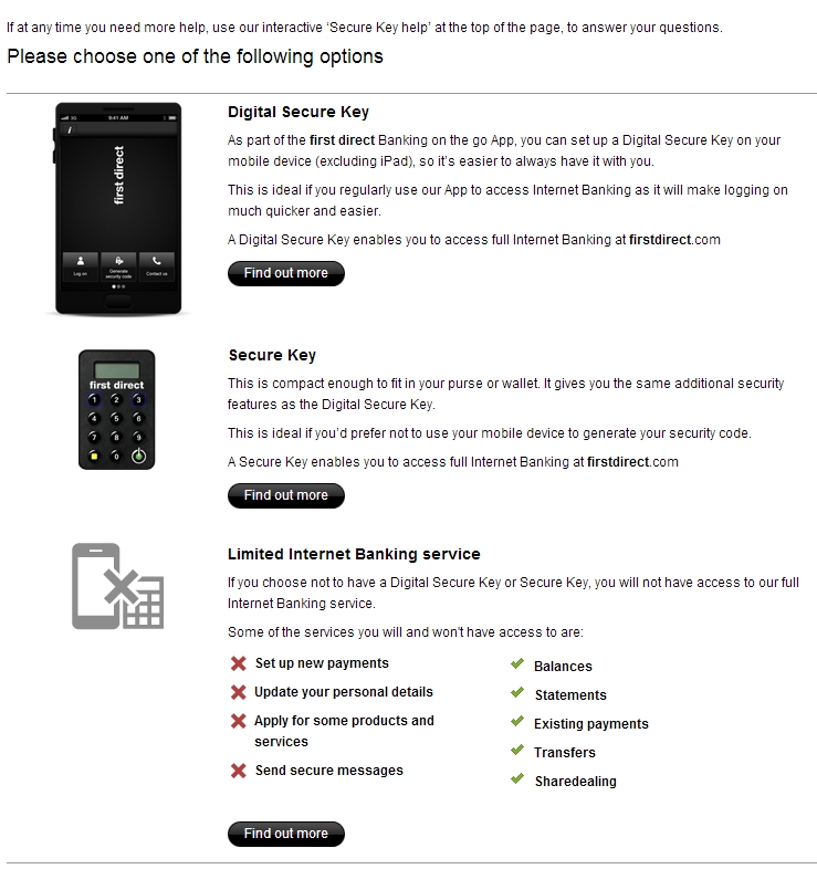 secure key options
