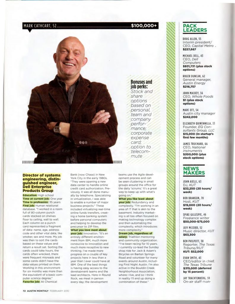 Picture of Mark with details about him and his work