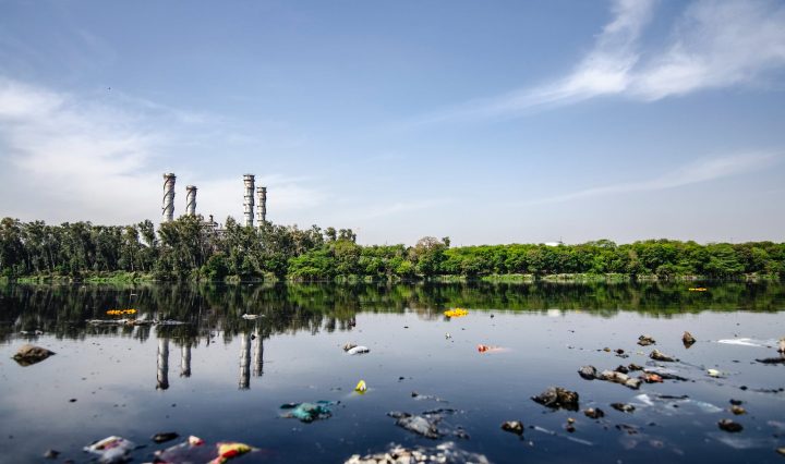 garbage on body of water